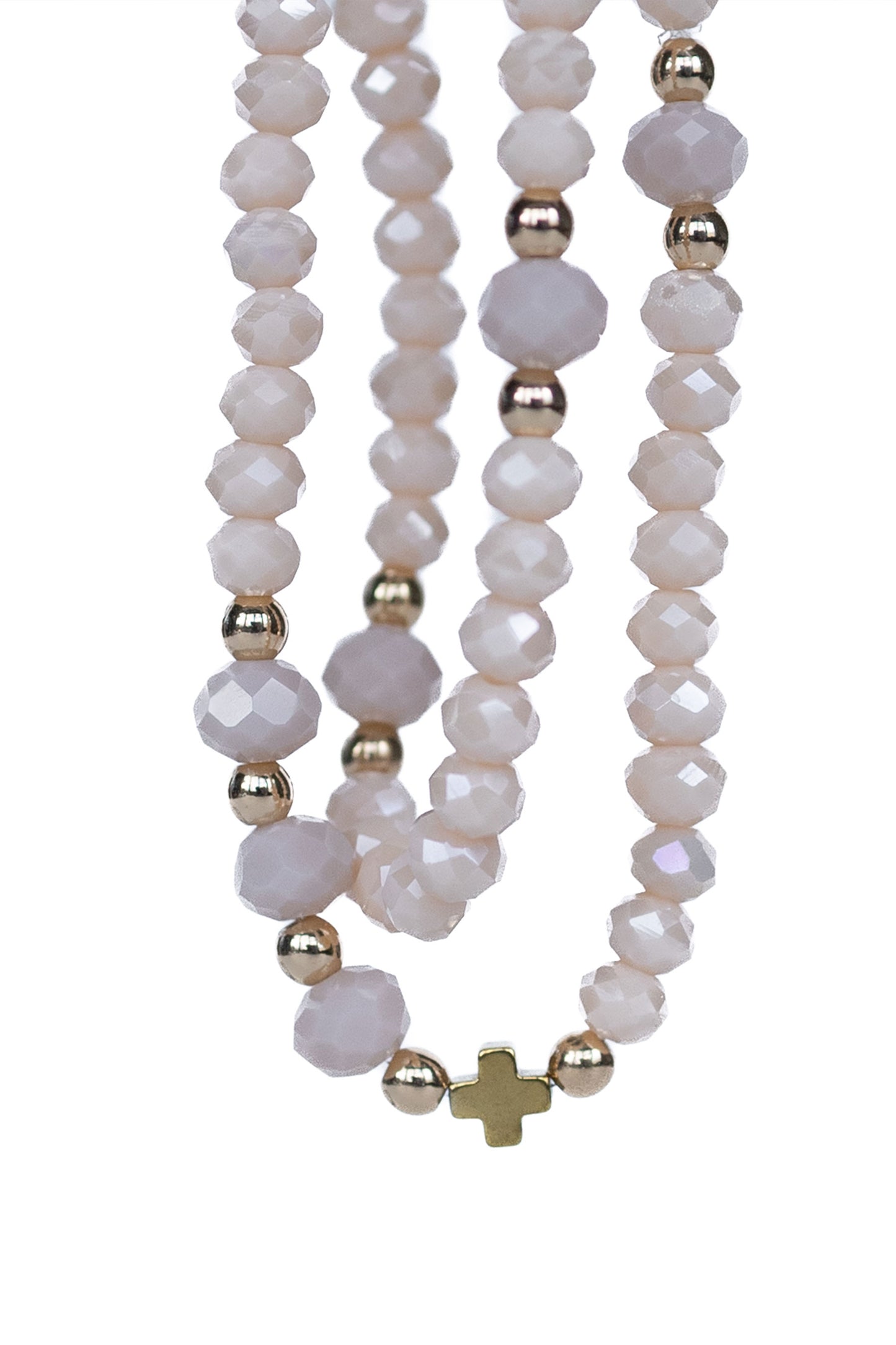 Pulsera de Rosario - Blanco y Gris