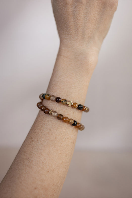 Pulsera de Rosario - Café