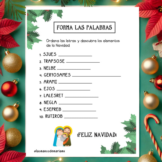 Juego de Navidad: Forma las Palabras